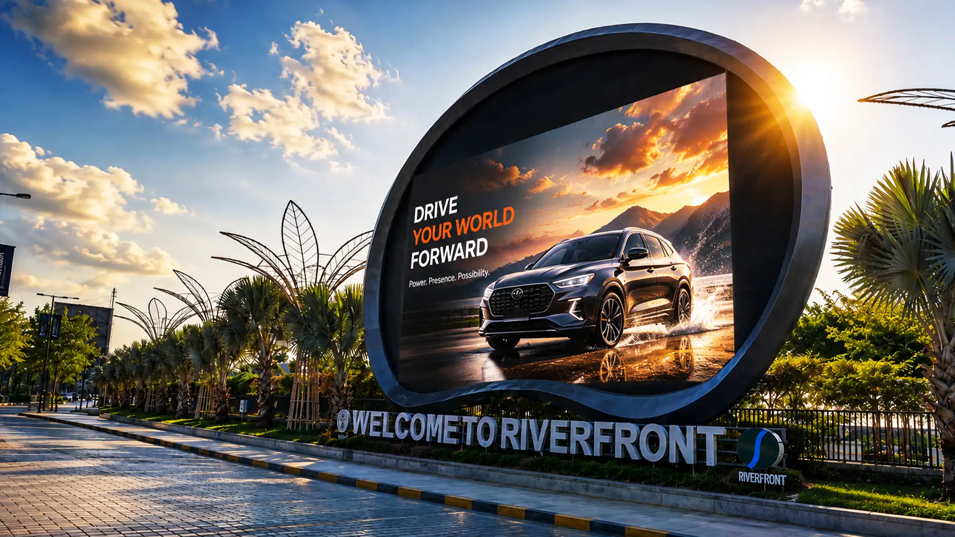 How Xtreme Media's Earth Series Outdoor LED Display at Sabarmati Riverfront in Ahmedabad became a digital landmark banner