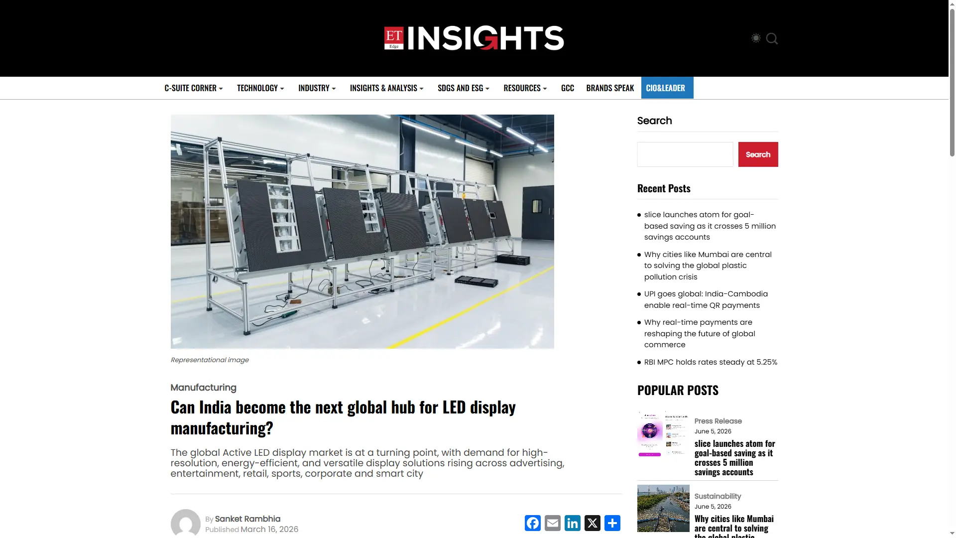 Can India Become the Next Global Hub for LED Display Manufacturing?
