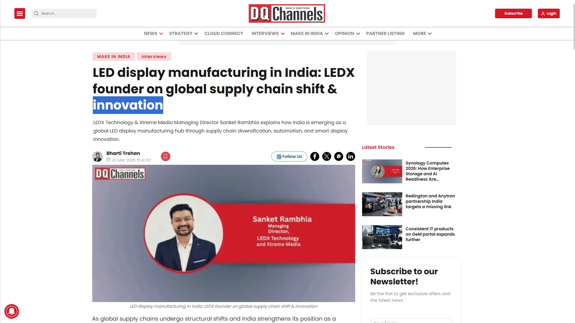 LED Manufacturing in India: LEDX Founder on Global Supply Chain Shift & Innovation