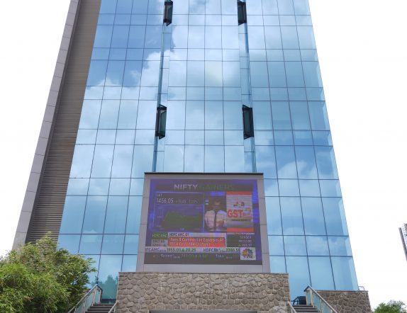 LED TIcker and LED Display to convey stock information Installed by Marwadi Group