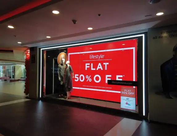 LED Videowall backdrop display for Lifestyle stores