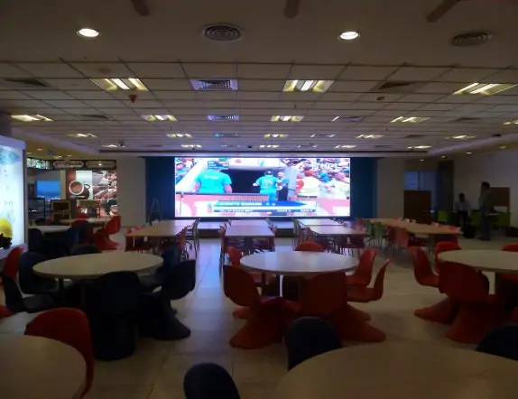 VIbrant LED Display in Cafeteria at Paypal