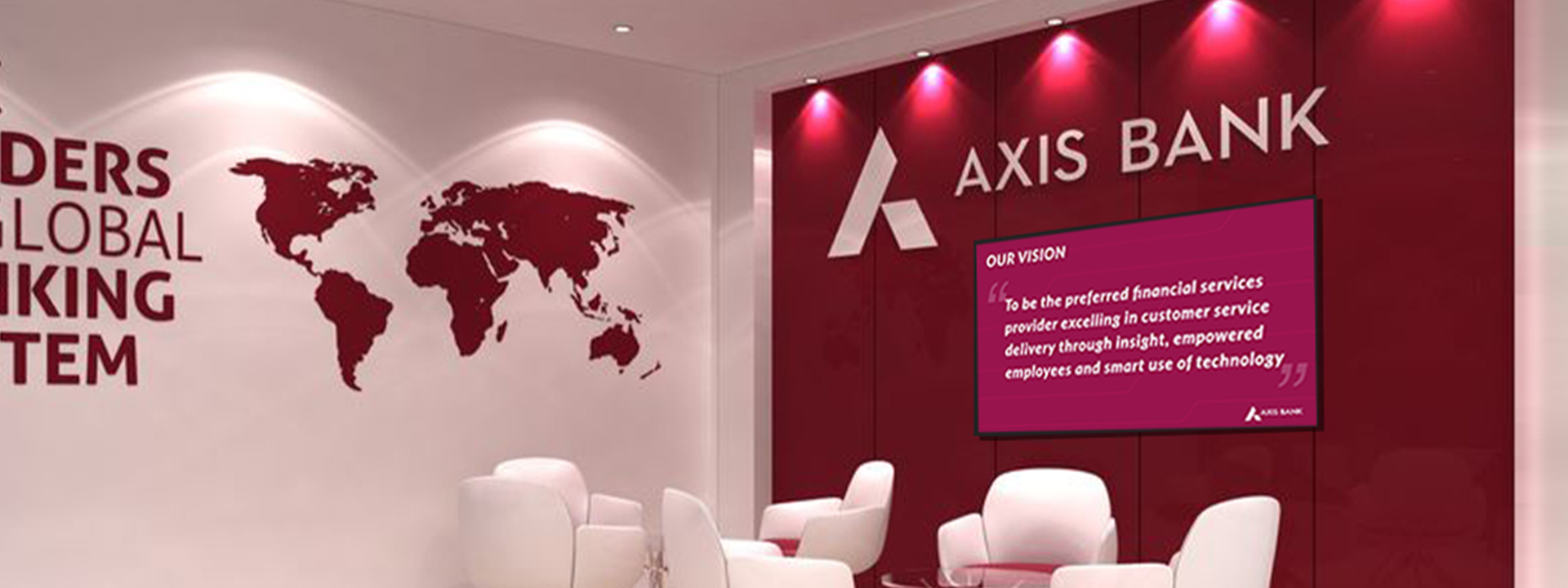 Digital Signage for Axis Bank
