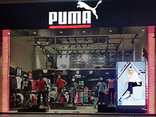 LED display outside PUMA brand store