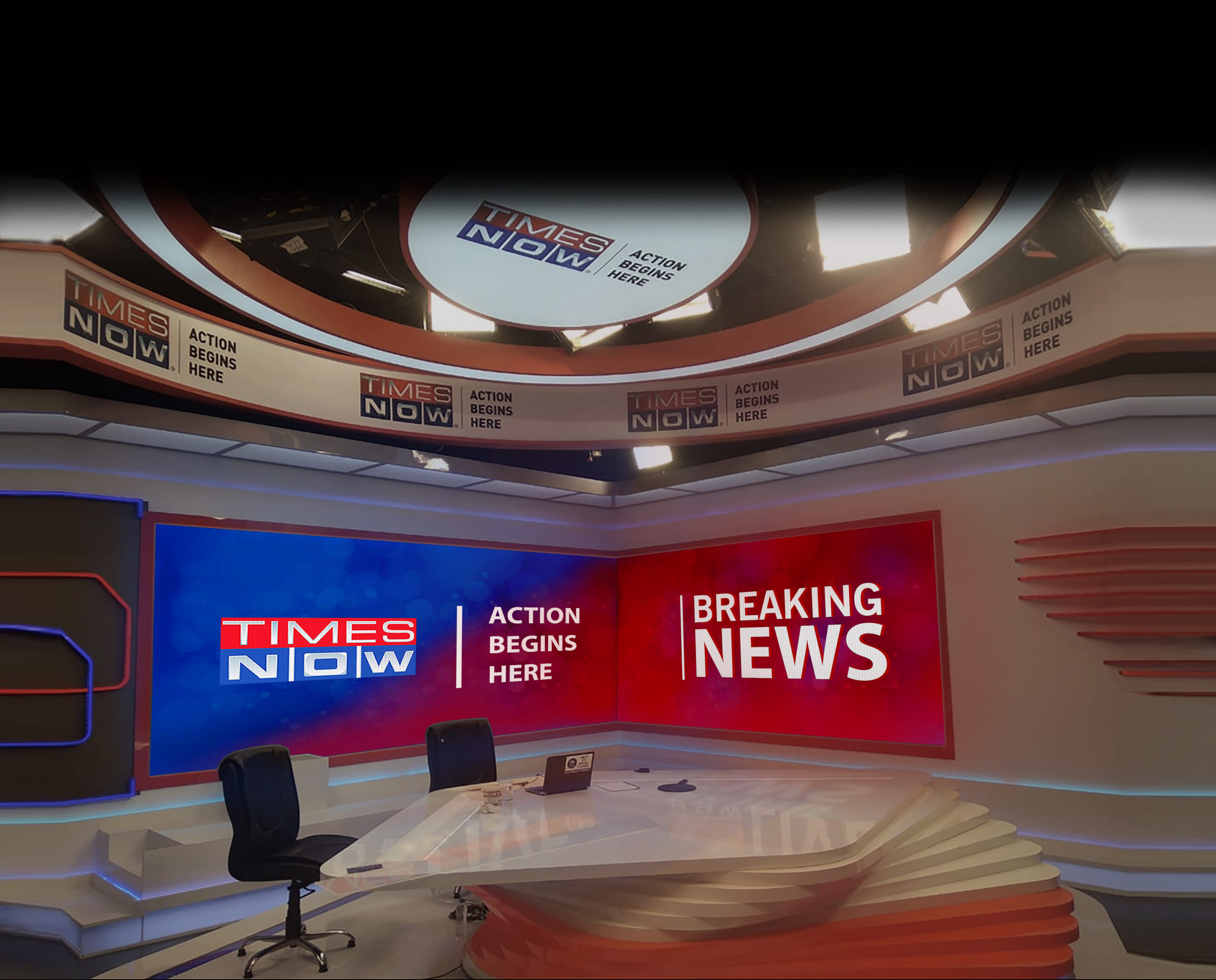 Xtreme Media L Shaped LED Display at Times Now mobile