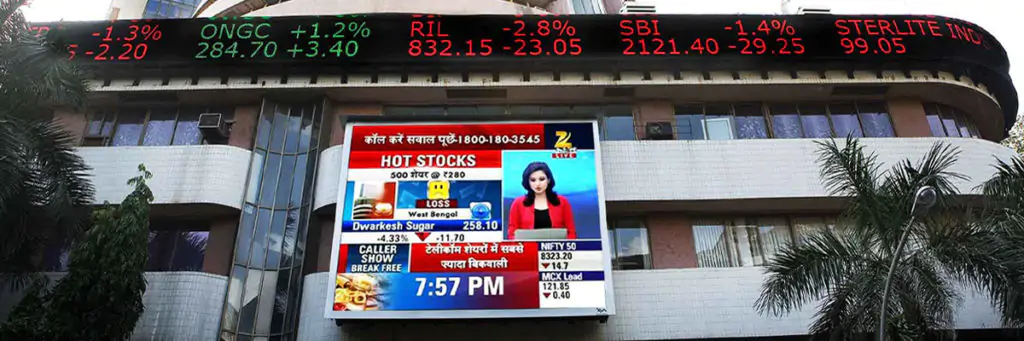 Xtreme Media Outdoor LED Video Wall for Bombay Stock Exchange